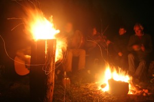 A bonfire to end the night with