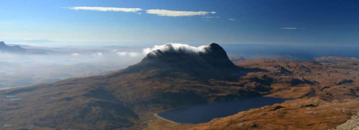 Suilven in the cnoc and lochan landscape of Assynt. Photo © Chris Goodman