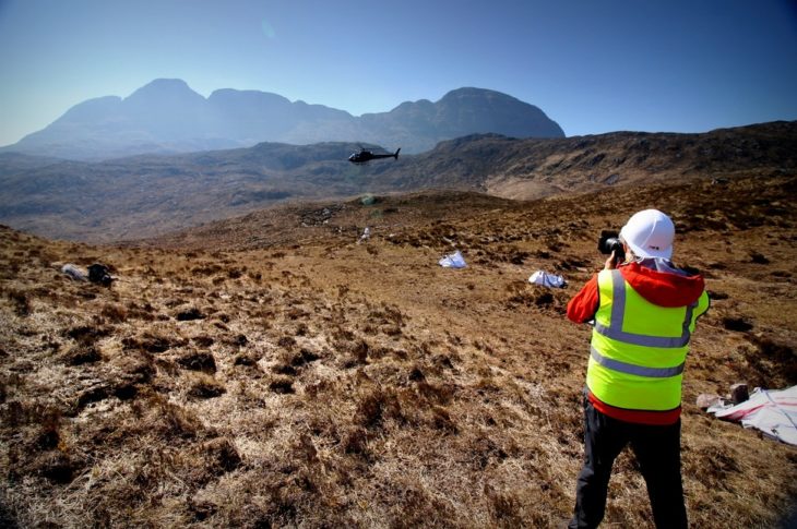 Chris Puddephatt taking pictures of the airlift. Photo © Chris Goodman