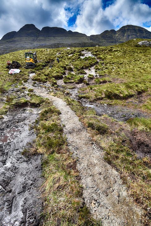 The path work has an impact too but once the work is complete vegetation can begin to recover on the ground adjacent to the path. Photo © Chris Puddephatt.