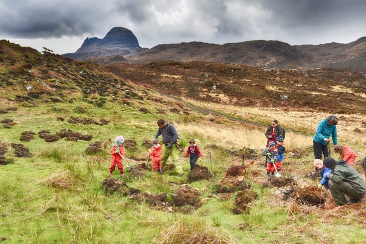 The new woodland at Glencanisp. Photo © Chris Puddephatt.