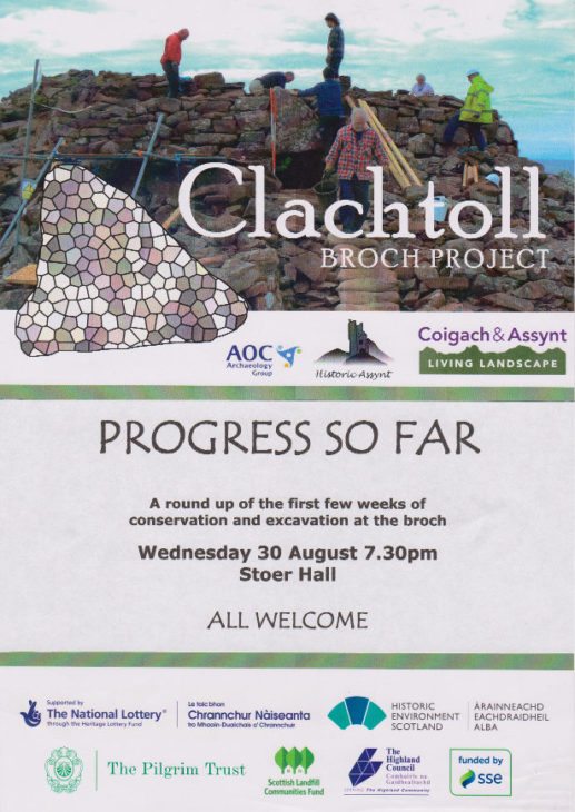 Clachtoll Broch Progress Talk 30th Aug