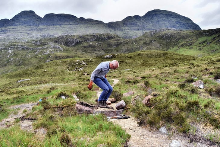 Jacob jumping with joy at his handiwork. Photo © Chris Puddephatt.