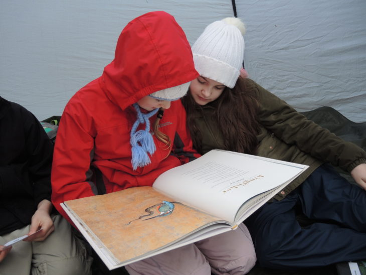 Conjuring spells from The Lost Words book. © Katrina Martin/Scottish Wildlife Trust