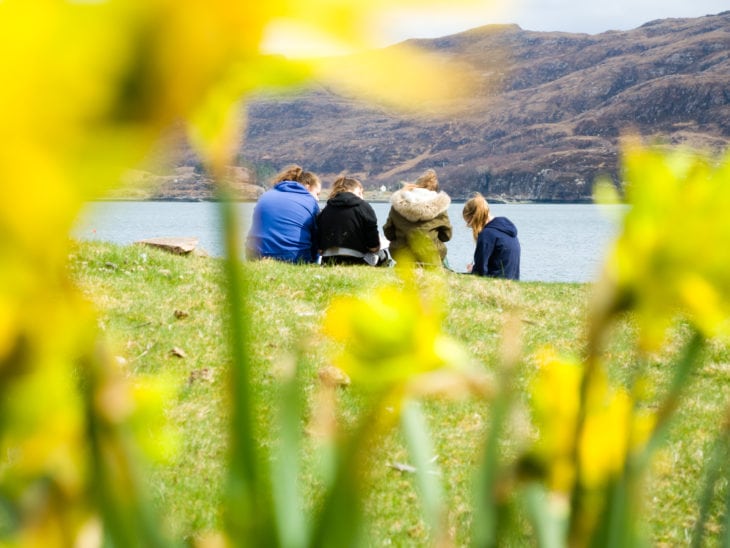 Writing spells on Isle Martin © Katrina Martin/Scottish Wildlife Trust