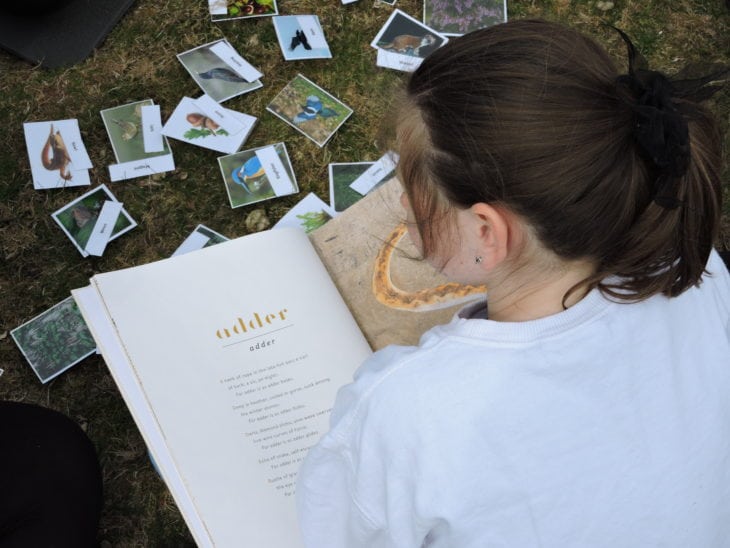 Reading spells from The Lost Words book. © Vickii Campen/Scottish Wildlife Trust