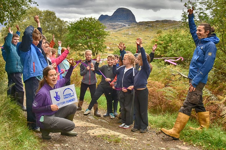 Getting ready to untie the ribbon and declare the path open © Chris Puddephatt