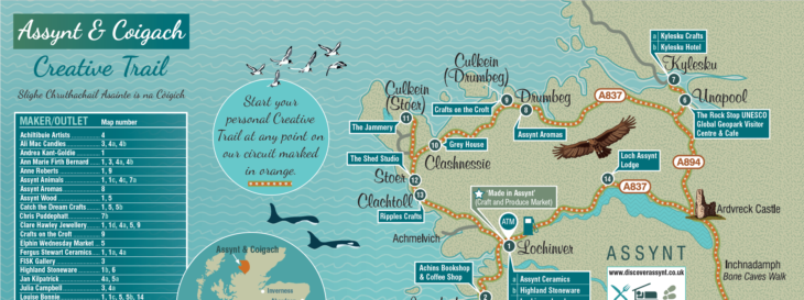 Assynt & Coigach Creative Trail Leaflet © Assynt & Coigach Creatives