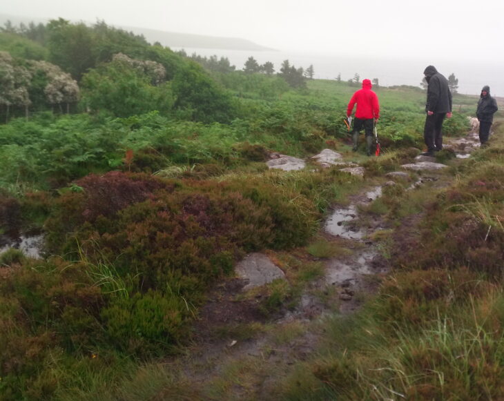 Between the Acheninver Hostel and Acheninver Beach the path has become braided and in places waterlogged and the path work will not only aid access but minimise erosion on wider areas of the habitat. © Boyd Alexander/Scottish Wildlife Trust