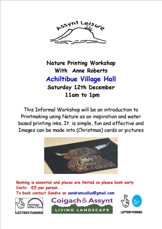 Poster for wildlife printing event