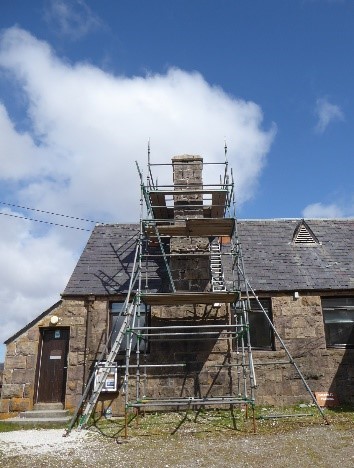 Elphin Hal with scaffolding